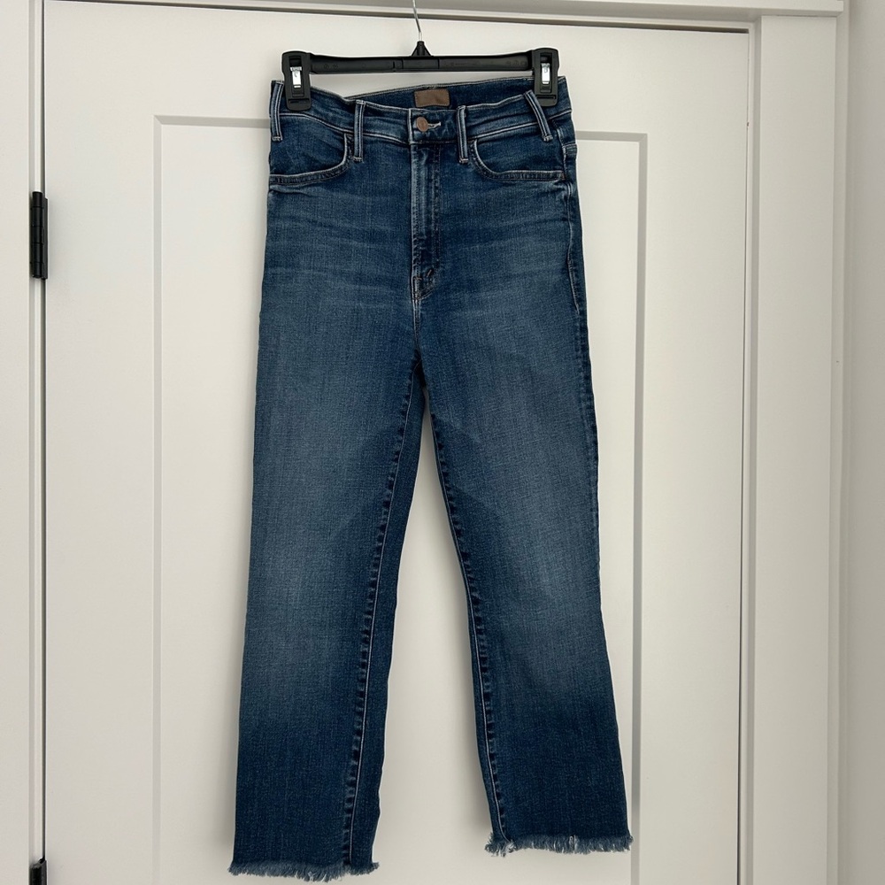 Mother the hustler ankle fray jean